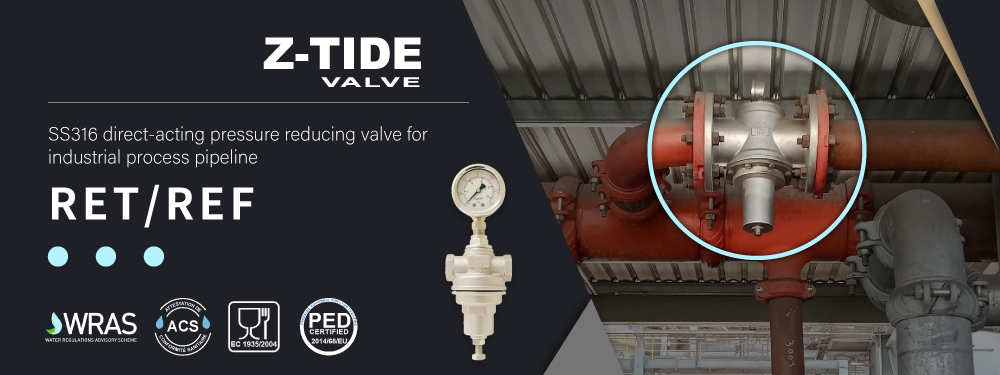 Referencia de proyecto de válvula reductora de presión Z-Tide instalada en un sistema de tuberías de aire en Australia.